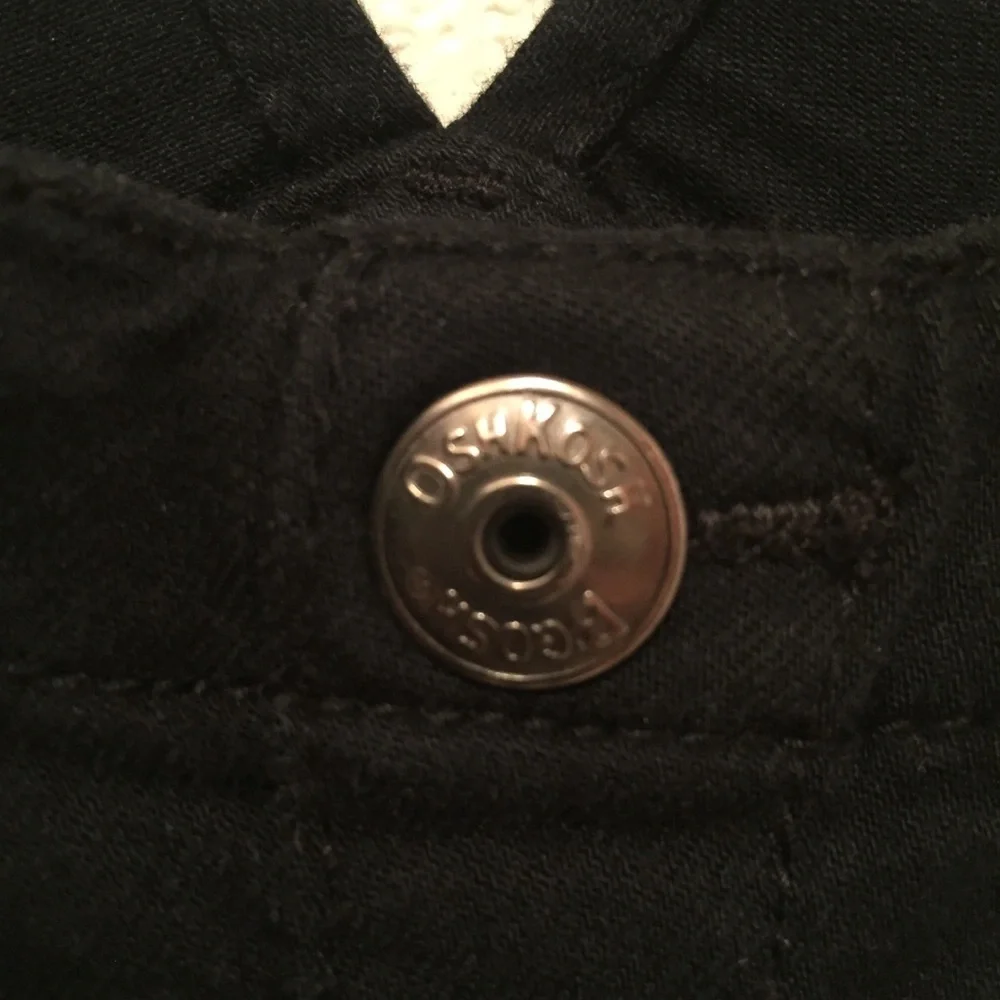 OshKosh B’gosh Girls Black Overalls 6/6X